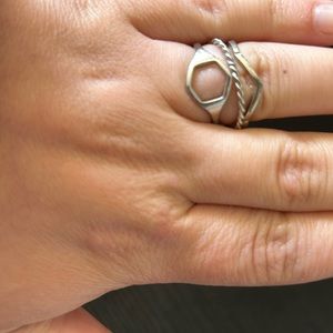 Silver stacker rings